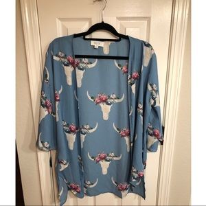 Dusty Blue Bullhead Kimono